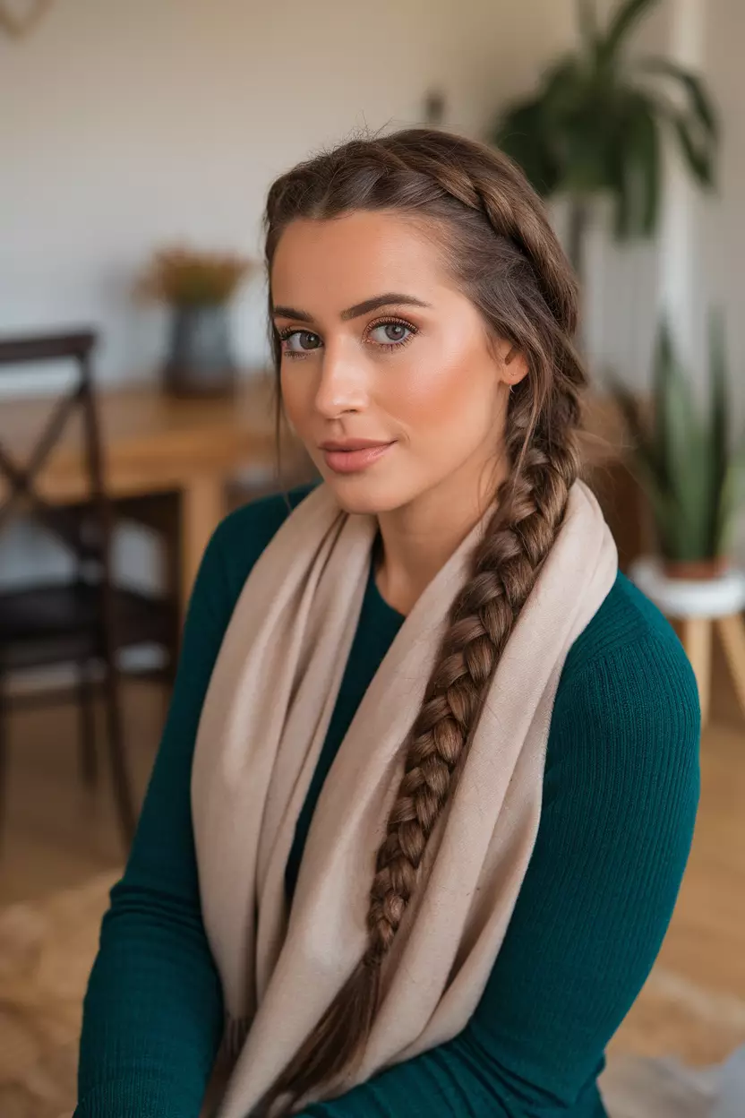 Fishtail Braid A beautiful woman with a fishtail braid hairstyle