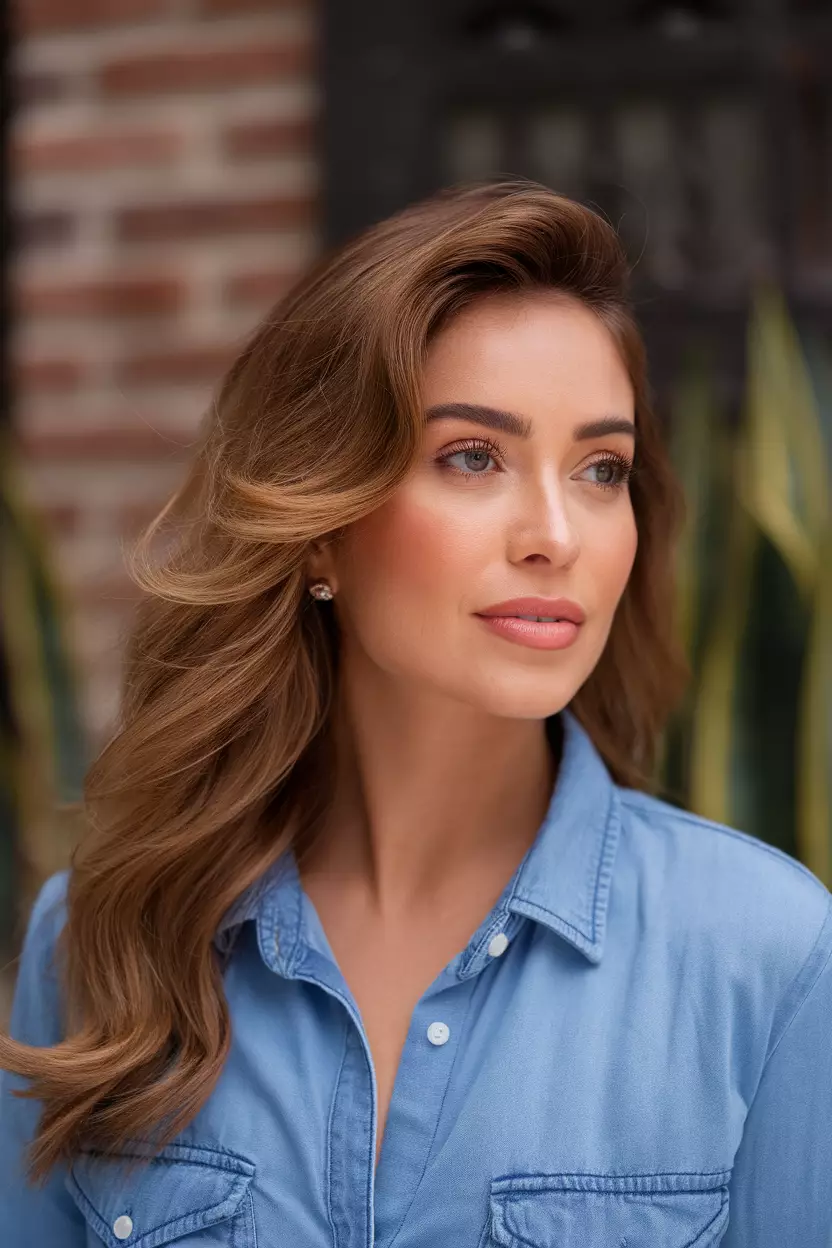 Beach Waves A beautiful woman with a beach waves hairstyle