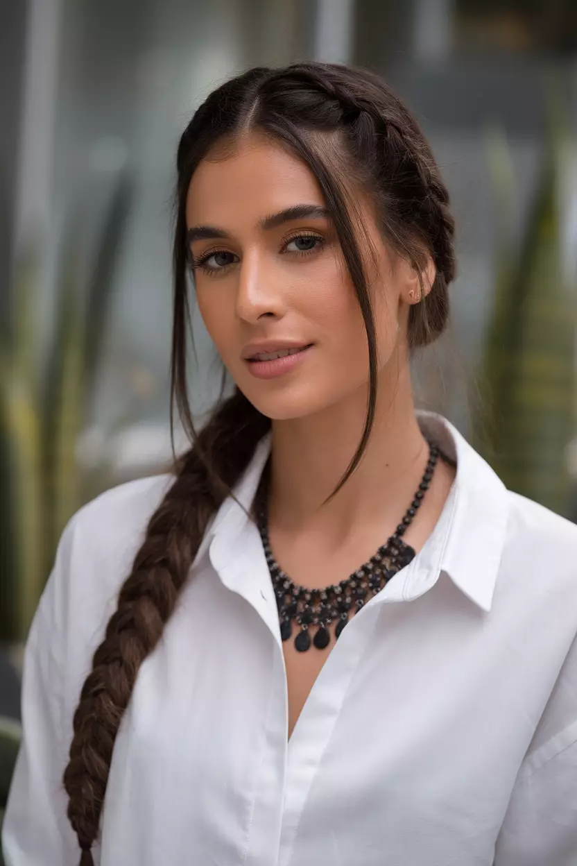 Fishtail Braid A beautiful woman with a fishtail braid.