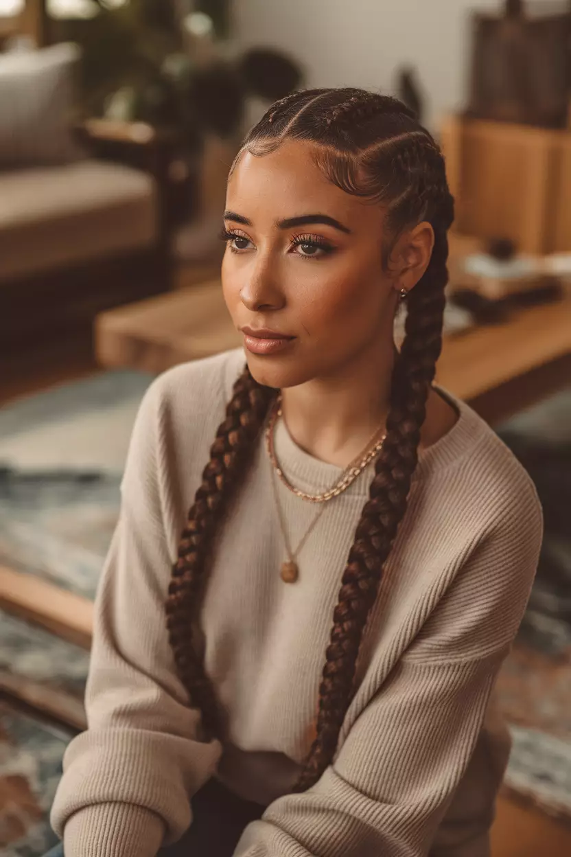 Braided Ponytail A beautiful woman with a braided ponytail.