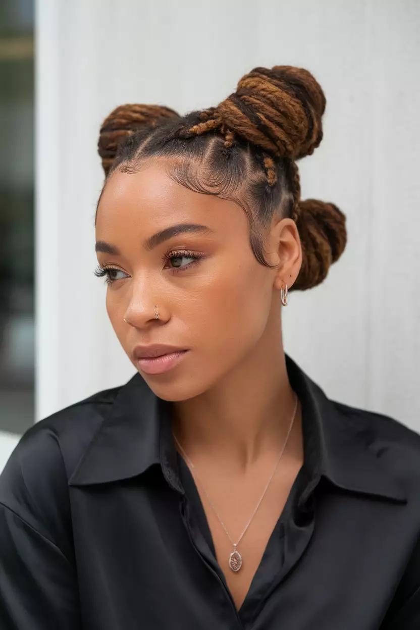 Space Buns A beautiful woman with space buns.