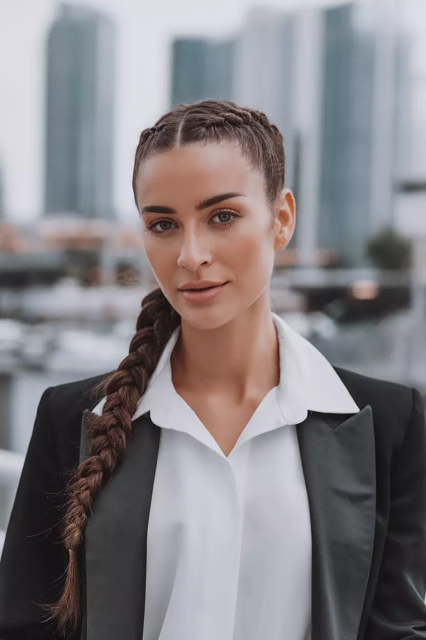 A beautiful woman with a Fishtail Braid hairstyle