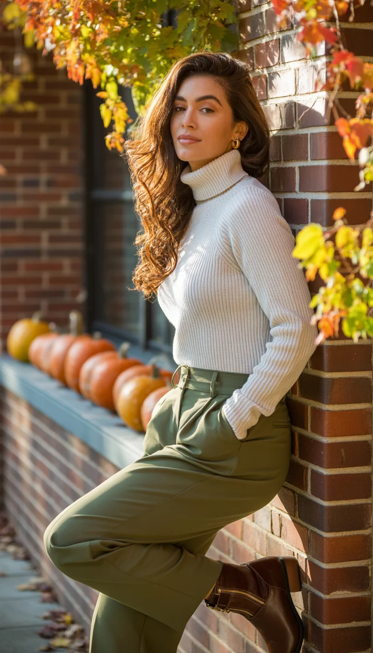 Urban Lifestyle Versatility A beautiful 26-year-old woman showcasing various fall outfit ideas for warm weather through a collage of urban street scenes and cozy home interior settings.